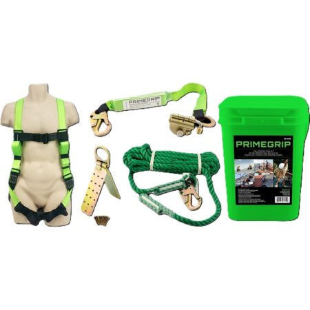 Fall Protection Kit – Harness, Rope Grab, Reusable Anchor, 50′ Rope Product Image