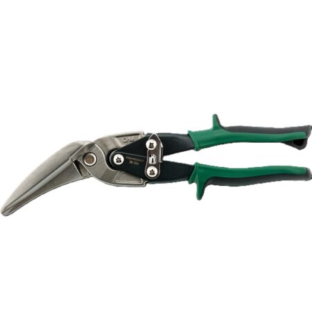 Offset Long Cut Aviation Snips Green – Cuts Right Product Image