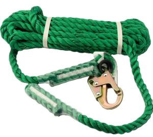 Vertical Lifeline 3-strand with Snaphook 100′