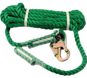 Vertical Lifeline 3-strand with Snaphook 50′